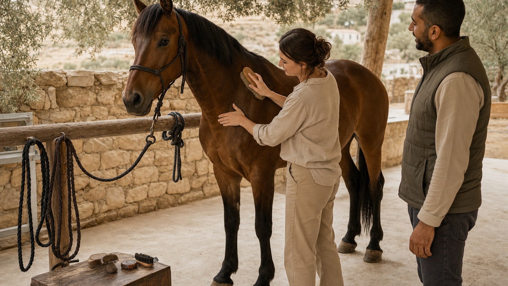 Meet the horse before the trail Concept imagery commissioned for Athar Retreat.